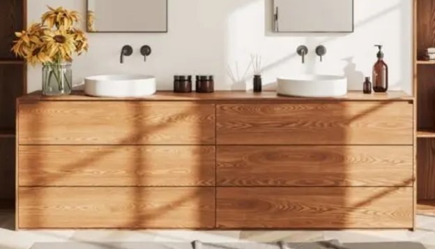 Slab Cabinet Doors Vanity Cabinet VA24-003