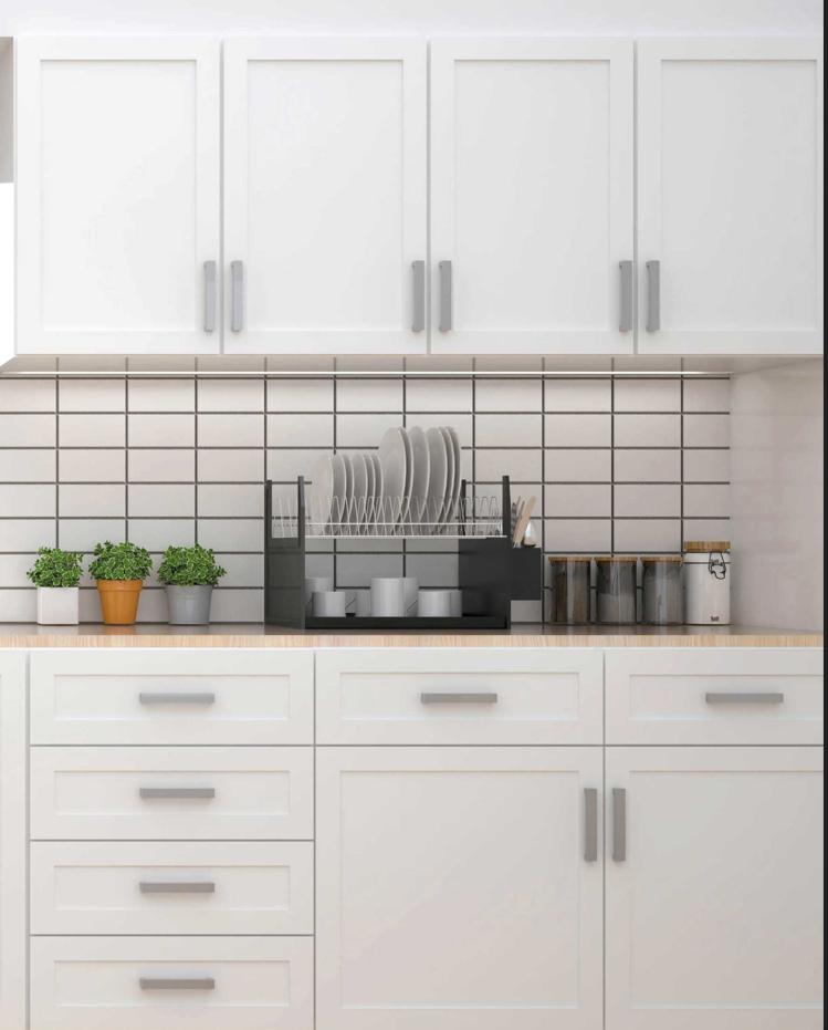 kitchen cabinet includes both base and wall cabinets