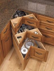 Maximizing Storage in Corner Base Cabinets