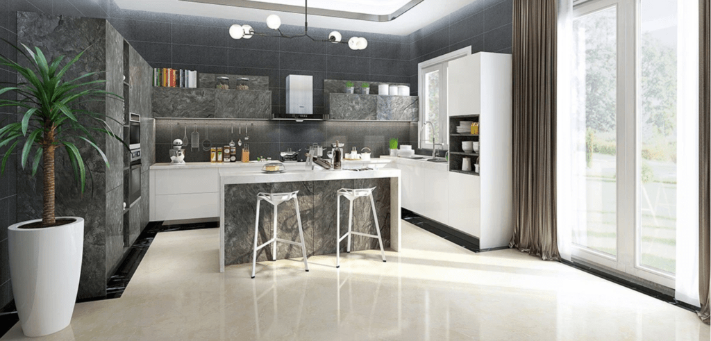 REBON’s production line assembling RTA cabinets for global wholesale distribution