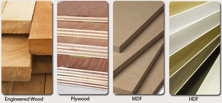 Engineered plywood and MDF panels used for eco-friendly furniture production