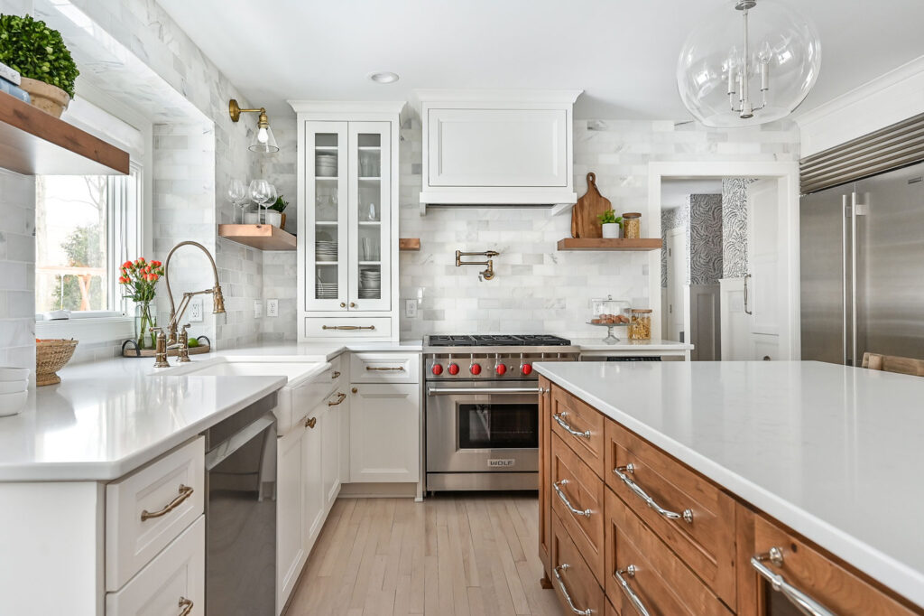 A modern kitchen with premium cabinets illustrating current cabinet market trends