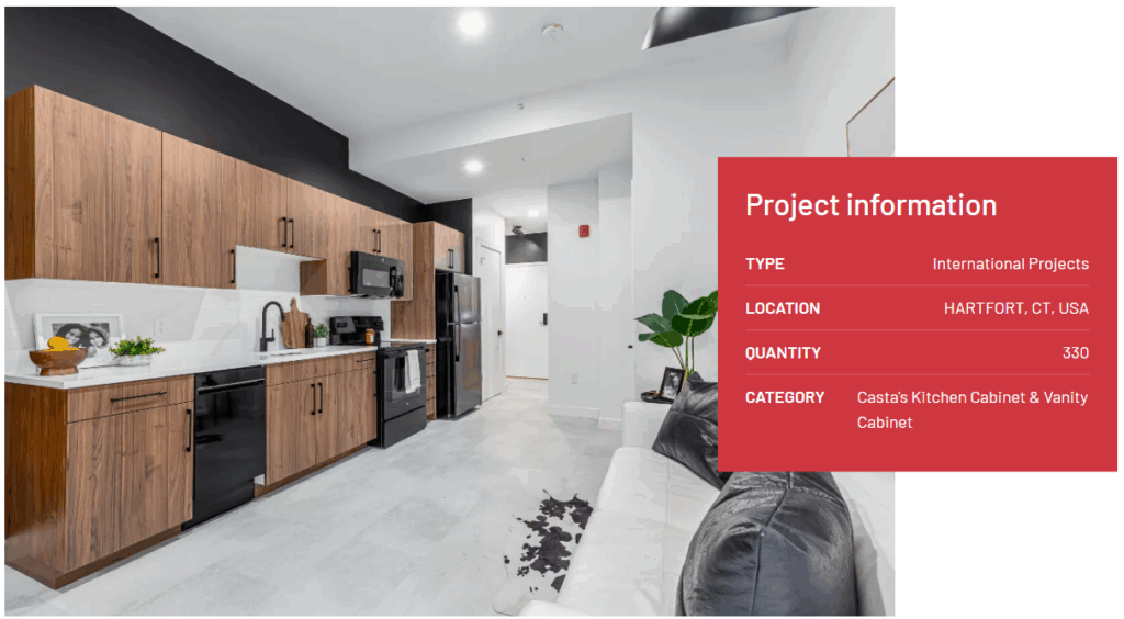 High-quality kitchen cabinets from cabinet suppliers in Vietnam installed in a modern U.S. project, highlighting reliable delivery and design flexibility