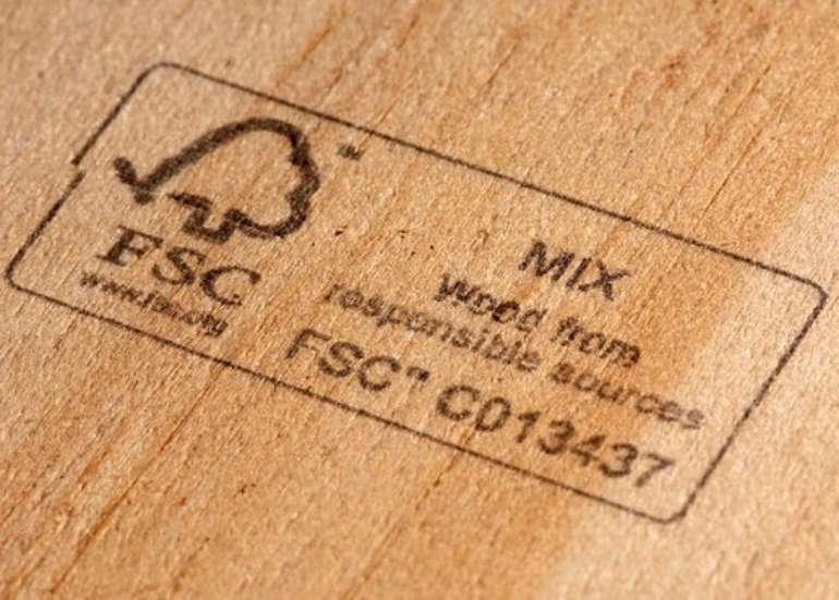 Certification badges for FSC, ensuring MDF cabinets meet international health and safety standards